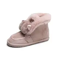 Scarponi da neve lana stivali da donna nuovo inverno fondo piatto caldo fleece-lined ispessito di modo di modo di marca di modo scarpe di cotone per le donne