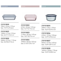 Boîte à lunch empilable en verre borosilicate de haute qualité, récipients de préparation des repas, sans BPA, compatible micro-ondes, compatible lave-vaisselle, hermétique