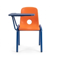 Chaise d'entraînement ergonomique en plastique avec tablette d'écriture, chaise d'étudiant empilable à structure métallique pour salle de conférence, séminaire, école