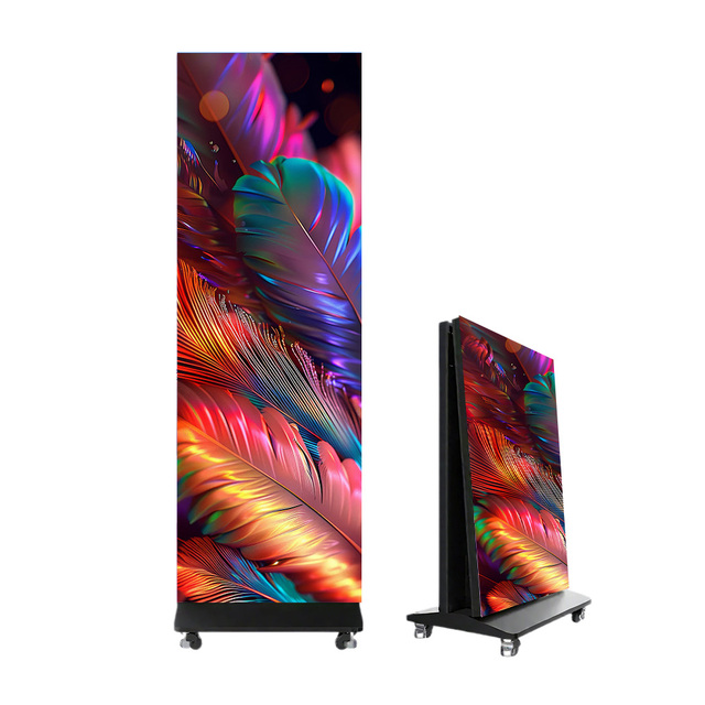High Quality P2 P2.5 SMD Movable Foldable Floor Standing LED Display Indoor Portable Adjustable LED Poster Screen Panel