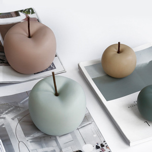 Scultura Creativa a Forma di Mela in Ceramica, Ornamento da Scrivania, Set Regalo per Ufficio, Decorazione per la <span class=keywords><strong>Casa</strong></span> - Product Image 4