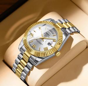 NIBOSI 2628 高級ファッションブランド 防水 カスタム OEM ODM サービス 自動日付・曜日表示 クォーツ腕時計 - Product Image 5