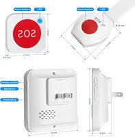 Botón de pánico de emergencia inalámbrico pequeño inteligente para ancianos, alarma de alerta de vida personal portátil, botón de pánico SOS