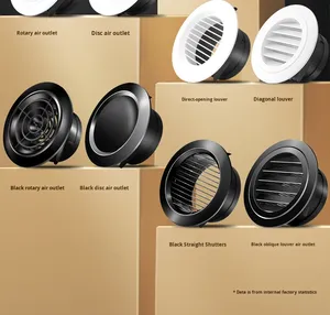 Hiện đại ABS Vòng thẳng louver khuếch tán không khí cho văn phòng ngoài trời sử dụng bền vật liệu nhựa - Product Image 4