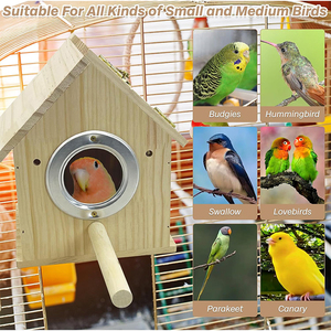 WDF klasik tarzı Gaiola Para Aves büyük ahşap kuş ahşap kafes kuşlar odası Aviary tasarımlar kuş evi için dışında - Product Image 6