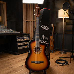 Kit de guitare classique Sunburst 4/4, table en épicéa, finition brillante, manche en acajou, touche en palissandre, tige de tension réglable - Product Image 3