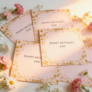 Cartes de vœux personnalisées avec estampage à chaud et finition UV – Cartes de festival personnalisées pour la Fête des Mères et toutes occasions - Product Image 2