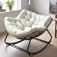Fauteuil inclinable de salon en velours confortable, style nid d'oiseau, pour balcon, mobilier de maison, détente et repos, chaise longue à bascule