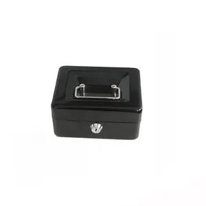 Metal Cash Box Key Lock money safe box for cash