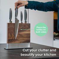 Support magnétique pour couteaux en acier inoxydable avec rangement multifonctionnel renforcé et robuste