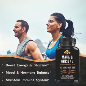 OEM Maca Negra Ginseng para Adultos, Vitalidad, Resistencia, Mejora del Sistema Inmunológico, Apoyo Hormonal, Equilibrio Hormonal, Herbal, 60 Cápsulas - Product Image 3