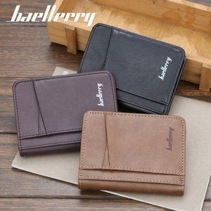 Baellerry Men's <b>Wallet</b> Slim PU Leather Card <b>Holder</b> Solid Color Fashionable Driver's License <b>Holder</b> - Product Image 3