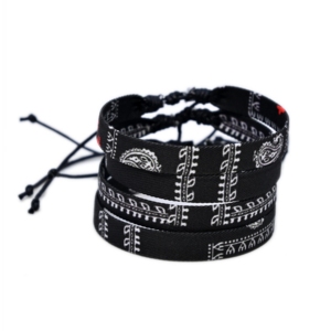 Bốn màu sắc phong cách Arabic bện Vòng đeo tay nhiều màu phong cách dân tộc Vòng đeo tay mô hình hình học Vòng đeo tay - Product Image 3