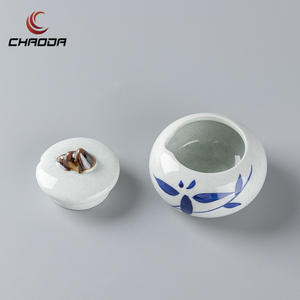 Vajilla de pintura a mano de 3 pulgadas, bote pequeño de cerámica, paprika, chili, Bol redondo, tarro de condimentos con tapa para <span class=keywords><strong>restaurante</strong></span> - Product Image 4