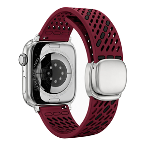 Correa de silicona transpirable de dos tonos personalizada con cierre magnético para iWatch 11 10 9 8 7 - Product Image 4
