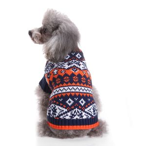 Suéter de perro de poliéster con estampado clásico de diseñador tejido a mano invierno cálido cuello de tortuga para perros grandes - Product Image 5