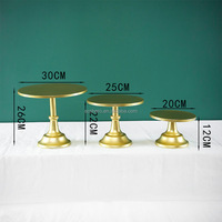 Soporte de metal para pasteles, bandeja de tres niveles para pasteles, bandeja dorada para frutas, bandeja West Point, juego de vasos de papel para boda, mesa