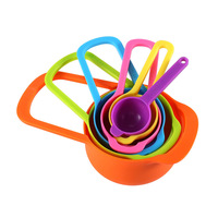 Ensemble de cuillères doseuses réglables en plastique PP de qualité alimentaire, écologiques et colorées, pour la pâtisserie, le café et le thé – Lavage à la main uniquement