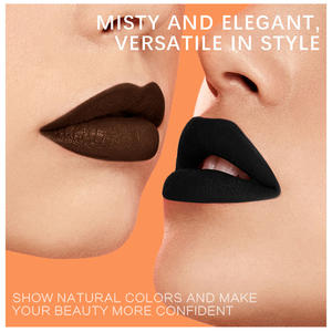 Rouge à lèvres noir mat imperméable <span class=keywords><strong>gothique</strong></span> pour le marché européen et américain, <span class=keywords><strong>maquillage</strong></span> de fête d'<span class=keywords><strong>Halloween</strong></span>, longue tenue, haute pigmentation, tendance, festif - Product Image 4