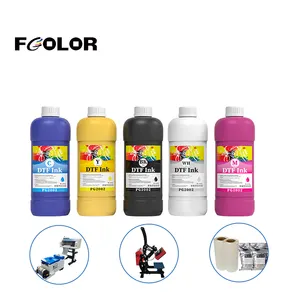 Tinta DTF de pigmento de transferência térmica FCOLOR 1000ML Dtf para impressora digital Epson L1800 4720 i3220 PET Filme