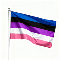 Drapeau de la fierté lesbienne et gay en polyester 3x5ft (90x150cm) personnalisé en gros, impression sérigraphique, pour extérieur
