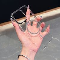 Coque de téléphone magnétique transparente HD ultra mince pour iPhone 16e 16 15 14 Plus 13 12 Pro Max Housse rigide anti-rayures antichoc pour PC