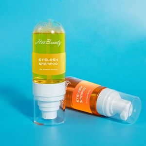Shampoo concentré végétalien pour cils à formule douce, nettoyant bio pour extensions de cils, sans larmes pour le confort des yeux - Product Image 1