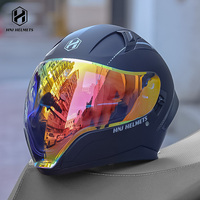HNJ Fashion Large Ghost Face Casque de moto pour hommes femmes Coque ABS à dégagement rapide pour toutes les saisons