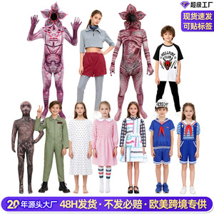 Costume de cosplay Stranger Things Eleven pour adulte, unisexe, en fibre de polyester, tenue de scène - Product Image 4