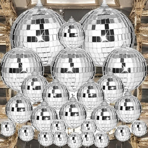 신상품 쿨하고 재미있는 디스코볼 파티용 거울, 크리스마스와 발렌타인데이를 위한 실버 글래스 디스코볼 - Product Image 4