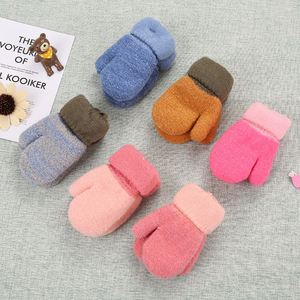 ถุงมือกันหนาวสำหรับเด็ก, เชือกแขวนคอหนาบุขนแกะสองชั้นสำหรับเด็กชายและเด็กหญิงอายุ3ปี - Product Image 1