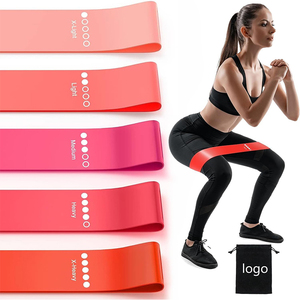 定制标志健身房硅胶松紧带锻炼乳胶健身臀部阻力环带 - Product Image 3
