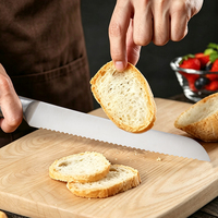Couteaux de cuisine ultra-affûtés en acier inoxydable avec manche creux, couteau de chef, couteau Santoku, couteau à pain, couteau à découper, couteau utilitaire pour professionnels