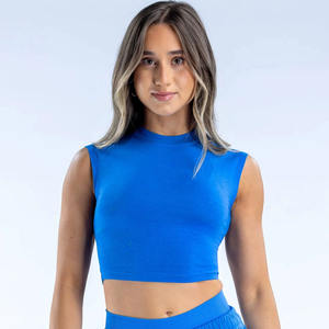 2025 nuova tendenza da donna senza cuciture in Nylon/Spandex traspirante leggero canottiera sportiva per correre <span class=keywords><strong>Fitness</strong></span> - Product Image 4