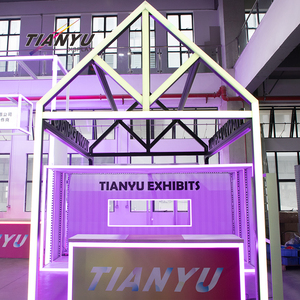 Sản xuất tại Trung Quốc triển lãm nghệ thuật hiển thị EXPO Đứng Công bằng tháo dỡ quảng cáo LED thắp sáng pedastal triển lãm thương mại hiển thị trường hợp đứng - Product Image 1