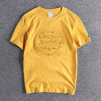 Fabricant OEM de haute qualité T-shirt en coton lourd Pima avec logo personnalisé T-shirts grande taille imprimés en relief en 3D T-shirts pour hommes