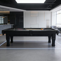 Table de billard en bois massif de 8 pieds, table de billard antique avec tiroir de rangement, pieds sculptés, OEM personnalisé, mobilier pour salle de jeux à domicile