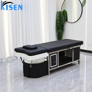 Unité de lavage de cheveux Kisen à haute efficacité avec circulation d'eau et thérapie photonique LED, conçue pour les salons de coiffure très fréquentés - Product Image 2