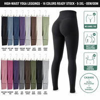 Leggings de yoga taille haute élastique pour femme, effet ventre plat et rehaussement des fesses, séchage rapide, pour gym, Pilates, course à pied, 16 couleurs