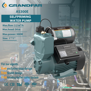Pompe à eau auto-amorçante OEM Grandfar Small 300W à haute aspiration, résistante à la corrosion, AS300E, avec une hauteur de refoulement impressionnante de 34 mètres - Product Image 1