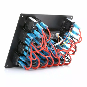 10'lu Gang Deniz Tipi Rocker Anahtar Paneli, Voltmetre Ampermetre Sigorta Devre Kesici, 12V 24V Araba Tekne Kamyon RV Kontrol Paneli Anahtarı - Product Image 5