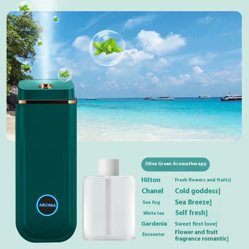 เครื่องหอมสีเขียวมะกอก + น้ำมันหอมระเหย1ขวด