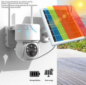 Ağ Bağlantılı 1080P 4MP Küçük Boyutlu Ubox I+CAM 360 Derece Güneş Paneli Işıklı Dış Mekan PTZ 4G LTE Çift Yönlü Sesli Güvenlik CCTV IP Kamera - Product Image 4