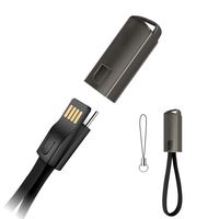 Haute qualité 2.4A Mini porte-clés Portable court type-c charge SYNC données Nylon tresse cordon câble de données USB C chargeur