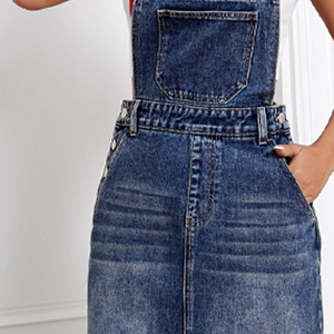 <span class=keywords><strong>Abito</strong></span> Casual da donna in Denim Patchwork <span class=keywords><strong>abito</strong></span> in Denim Modulare alla coscia <span class=keywords><strong>abito</strong></span> <span class=keywords><strong>lungo</strong></span> in <span class=keywords><strong>jeans</strong></span> Denim - Product Image 6