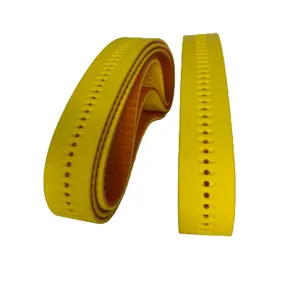 Cinghia dentata in Kevlar 50 T 10-920 ref CFS-2003282048 con fori per vuoto orizzontali con rivestimento giallo per macchine VFFS