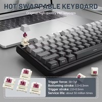 ATTACK SHARK X98PRO Clavier mécanique à joint tri-mode avec écran TFT et bouton 99 touches Mise en page 5 couches Mousses Full Key Hot-Swap RGB