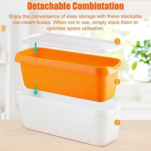 Premium Reusable Freezer Storage <b>Food</b> Grade Ice Cream Containers for Freezer Ice Cream Storage <b>Tub</b> - Product Image 3
