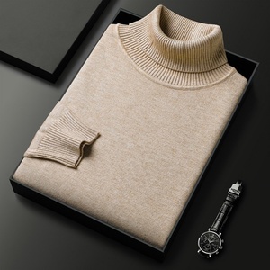Suéter de cuello alto de punto grueso y cálido para hombre, estilo casual, venta al por mayor - Product Image 3