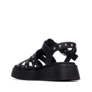Sandales compensées noires Xti pour femme, talon de 4 cm, taille 41, style plateforme - Product Image 3